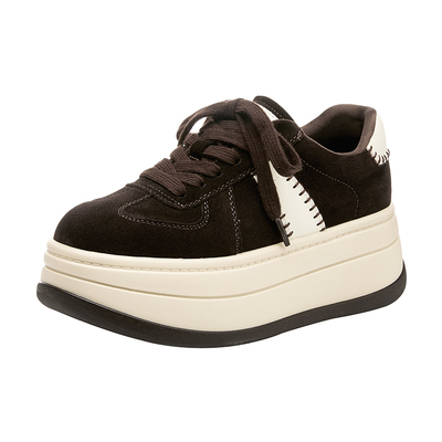 德训鞋女款2025新款秋季厚底女鞋