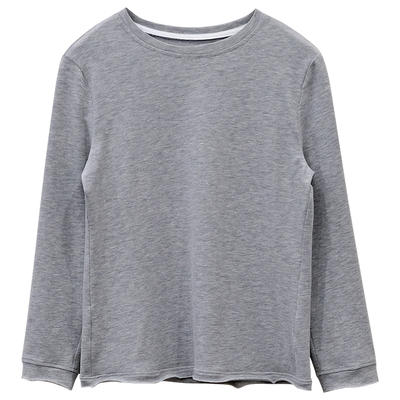 磨毛圆领打底衫长袖T恤女冬