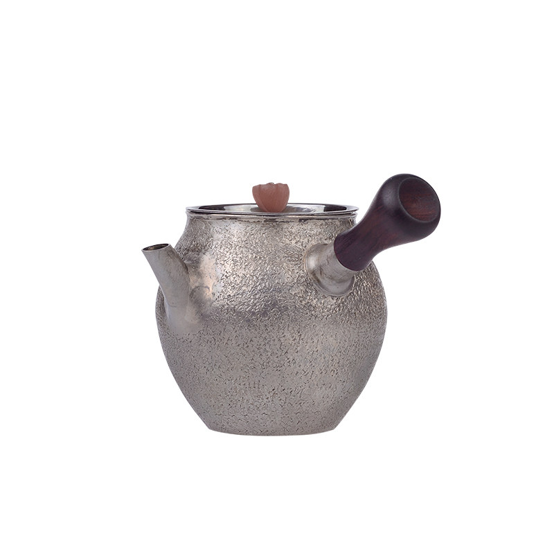银壶茶壶泡茶手工制作锤纹泡茶壶