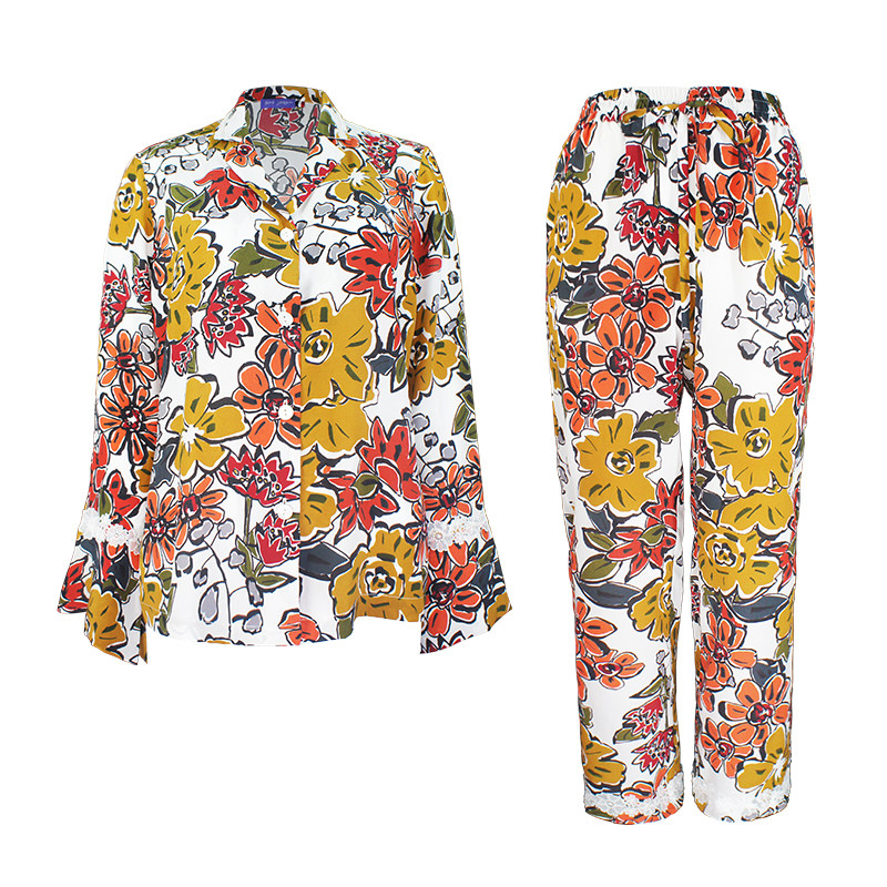 soiejardin家居服印花桑蚕丝