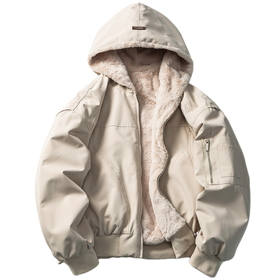 冬季座山雕加绒加厚连帽棉服男