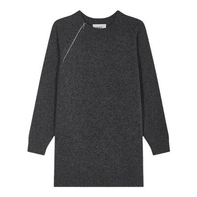 ba&sh侧拉链法式长袖连衣裙