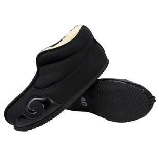 冬季道士鞋武当道家云鞋功夫鞋 轮胎底加绒帆布云勾鞋练功鞋