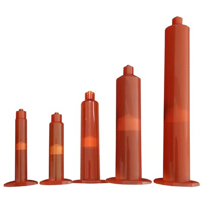 工业打胶针筒美式气动点胶针管点胶机配件 3/5/10/30/55CC琥珀色