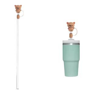 Stanley保温杯替换tritan材质吸管包含卡通吸管帽子不锈钢吸管刷