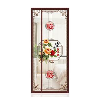夏季侧开防蚊门帘免打孔家用全磁条性自吸防蝇窗纱门防蚊门魔术贴