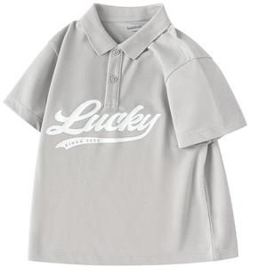 巴拉巴拉男童短袖polo衫大童宝宝白色t恤夏季新款童装儿童衣服孩