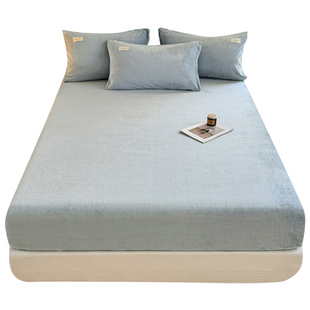 牛奶绒床笠单件珊瑚绒法兰绒新款加厚冬季单人床单床上用品三件套