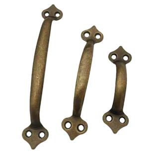 实木门把手抽屉柜门窗户复古铜色把手农家院大门中式仿古纯铜拉手