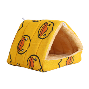 荷兰猪睡窝过冬躲避屋豚鼠保暖棉窝防咬侏儒兔冬季天专用房子睡袋