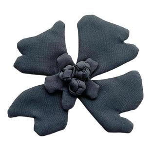 新款欧美百合花胸花不规则立体布艺手工制作花朵盘扣服装配饰胸针