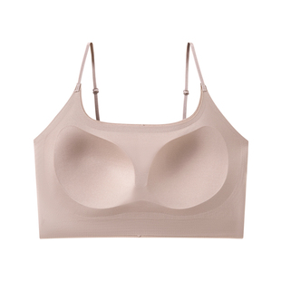 带胸垫文胸一体式女无痕抹胸裹胸防走光衬衫内搭防透美背吊带背心