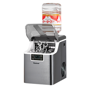 沃拓莱商用家用小型奶茶店制冰机手动桶装水30公斤宿舍吧台冰块机