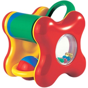 TOLO益智360度花式玩耍经典三原色婴儿摇铃抓握玩具哄娃神器