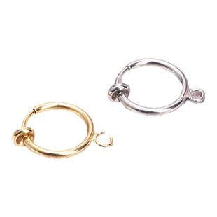 高品质弹簧耳夹转换器神器 耳饰配件diy材料耳环饰品圆圈带吊隐形