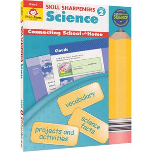 Evan Moor Skill Sharpeners Science Grade 2 美国加州小学教辅 科学科目练习册 二年级 小学英语书 技能铅笔刀 英文原版进口