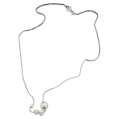 磨砂滚珠项链气质时尚配饰