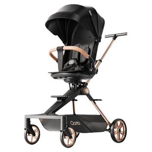 Qatta卡塔遛娃神器高景观轻便折叠婴儿推车双向可坐可躺溜娃车