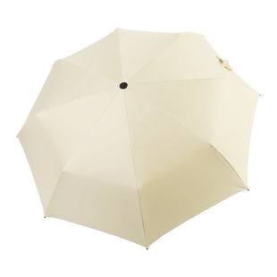 雨伞便携简约折叠晴雨两用太阳伞女黑胶遮阳伞纯色伞定制广告logo