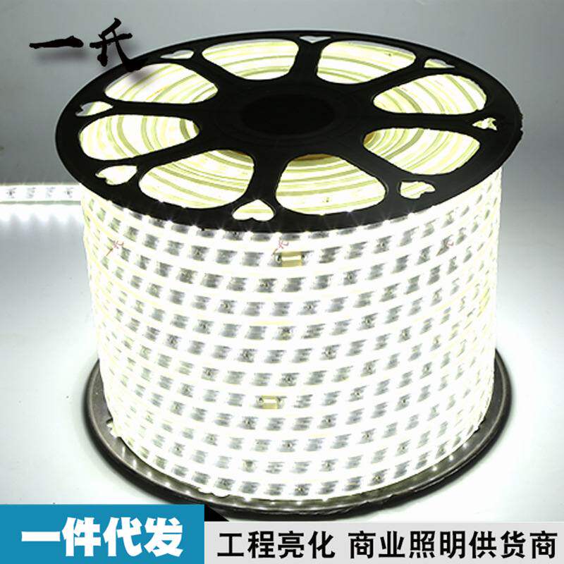 led灯带 5050变光防水5730LED贴片柔性220V灯条 2835双排三排灯带