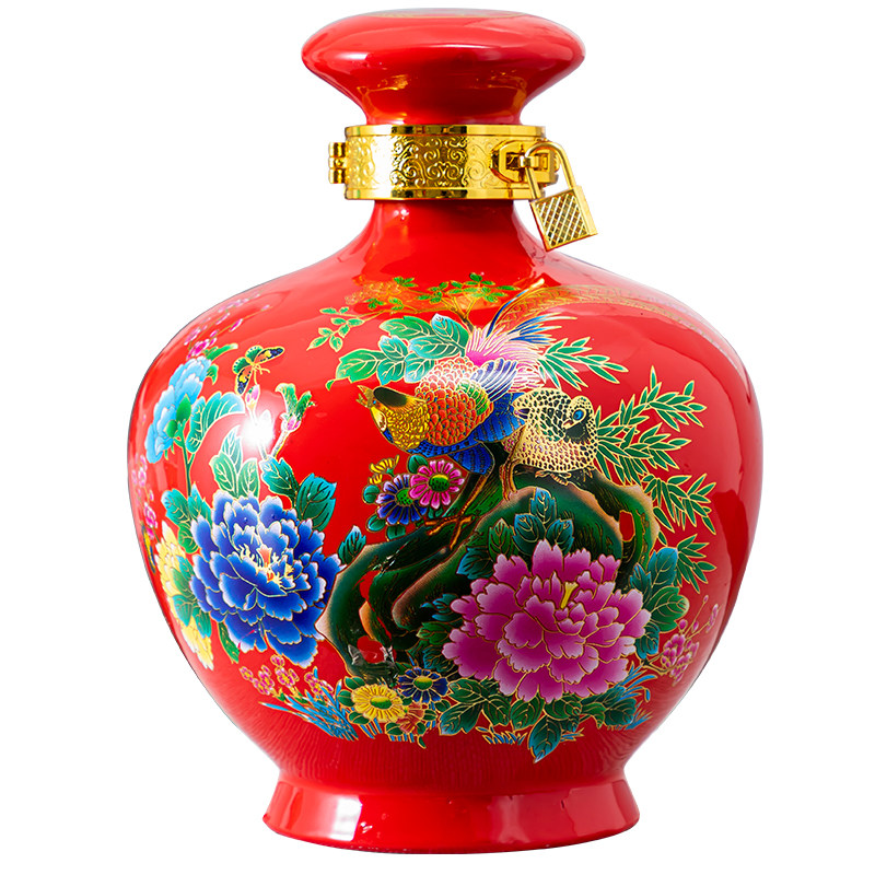 陶瓷酒瓶5斤装酒坛摆件散装白酒空酒瓶套装酒壶酒具定制厂家直销