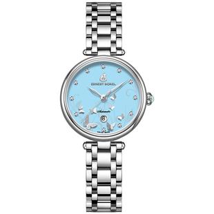 瑞士依波路女士手表自动机械机芯日历钢带腕表小表盘时尚手表女款