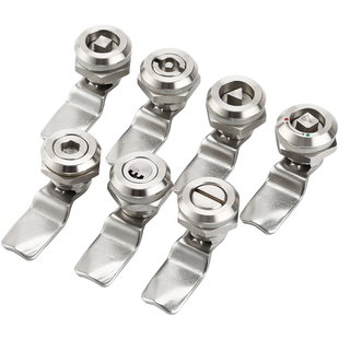 316不锈钢ms705三角锁一字四角方通用型转舌锁海坦电柜门配电箱锁