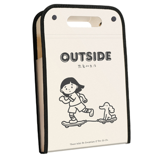 A4手提文件夹试卷袋多层风琴包大容量小学生专用卷子收纳袋整理神器初中生书夹子科目分类试卷夹学习文具用品