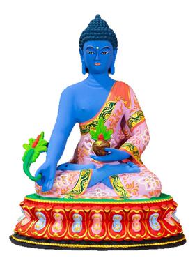 藏式仿古鎏金帕拉五方佛铜像摆件