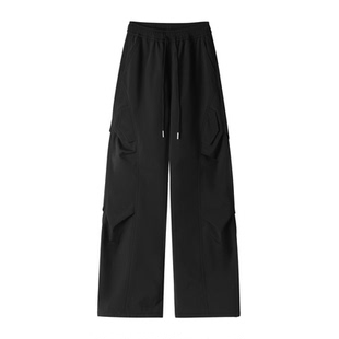 回力美式伞兵工装裤男士秋冬季新款加绒加厚宽松直筒冲锋休闲长裤