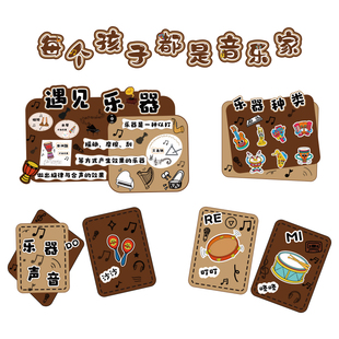 音乐器会钢琴行教室墙面装饰布置画文化幼儿园表演区环创主题图片