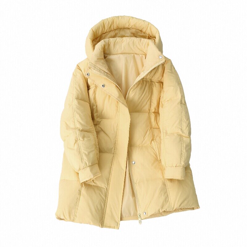 女童羽绒棉服加厚冬季儿童羽丝绒丝防寒服男童中长款休闲泡芙外套