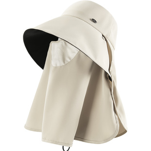 防晒帽子女夏遮阳帽防紫外线全方位骑车防紫外线面罩养蜂人太阳帽