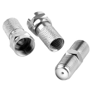 有线电视接头电视线 接头闭路线 信号线 天线 对接头f头英制直通断线接头器配件