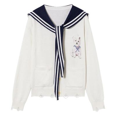 SOFITTE 秋冬新款海军领披肩拉毛女士针织衫银泰百货 301355