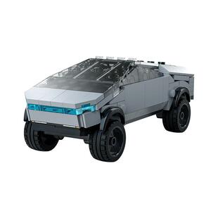 cada咔搭积木赛车1:32六格车蓝色魅影摆件拼装小巧益智男孩礼物