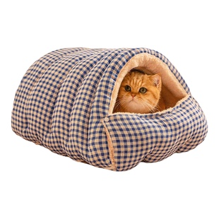 猫窝冬季保暖半封闭可拆式猫床猫垫子四季通用猫窝猫床猫垫子狗窝