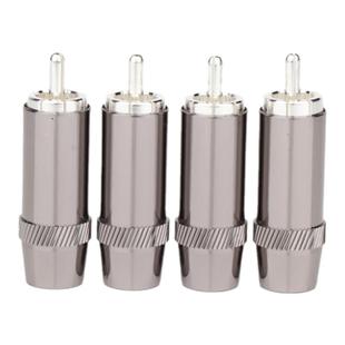 Preffair 镀银RCA插头音箱喇叭配件焊接莲花头音响接头音频线端子