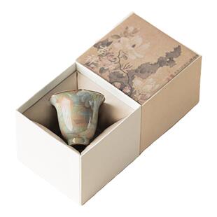 JOJO'S L. PD.紫泉涧.冰片釉手绘雏菊花口杯小号茶杯油画风| 订校