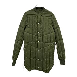 个性纯色冬季男士羽绒服外套中长款修身羽绒轻薄风衣外套黑绿色