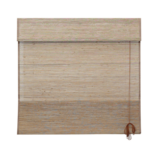 竹结高端麻草帘纯手工苎麻亚麻罗马帘卷帘茶室民宿禅意半遮升降帘