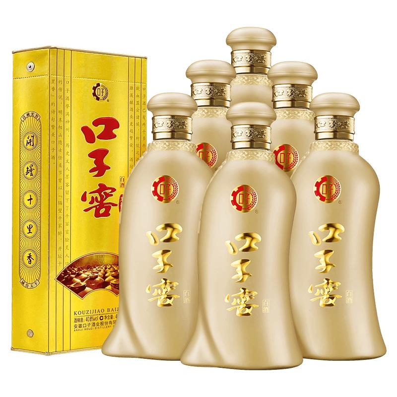 口子窖5年型40.8度400mL*6瓶 五年型安徽兼香白酒整箱 官方旗舰店