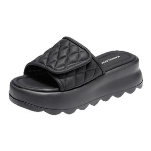 康龙女鞋2025夏季拖鞋百搭厚底增高外穿散步休闲凉拖门店发货