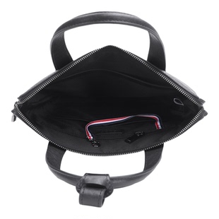 ELLE HOMME真皮男包竖款男式手提包大容量商务公文包轻奢商务包男