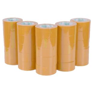 米黄封箱胶带透明大卷黄色胶带快递打包专用包装胶布厂家批发整箱