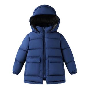 罗蒙儿童羽绒服男童女童冬季加厚保暖2025新款极寒宝宝中长款外套