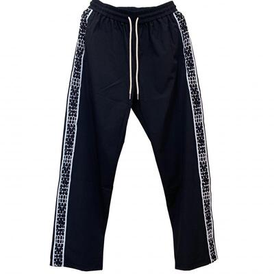 烦恼的Octopusl夏季织带拼接长裤美式直筒宽松垂感轻薄透气裤子男