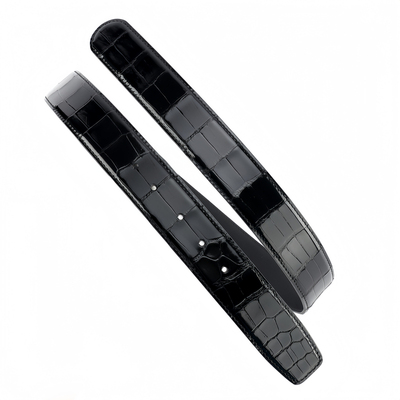 莫仕顿新加坡美洲高光鳄鱼皮带