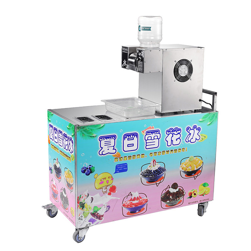 夏日雪花冰机商用摆摊制冰机绵绵冰机雪冰机网红面条冰机器移动