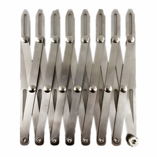 新款不锈钢二代等分尺定位门襟窗帘纽扣缝纫划线打孔可伸缩点位器